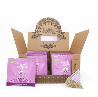 English Tea Shop Levandule a Heřmánek - sypaný čaj v pyramidce BIO 50 ks