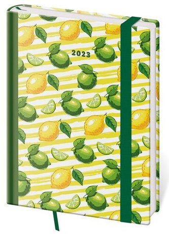 Diář 2023 denní B6 Vario - Lime s gumičkou