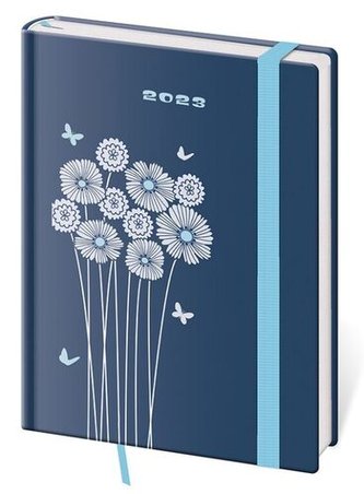 Diář 2023 týdenní B6 Vario - Daisy s gumičkou
