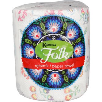 Utěrka papírová Folk s potiskem 3 vrstvá