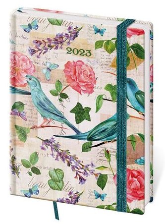 Diář 2023 Vario - Romantic, týdenní B6 s gumičkou