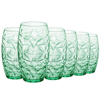 Skleničky Bormioli Rocco, ORIENTE COOLER COOL | 320266BAC121990 | 6 x 470 | zelená | 14,2 x 7,9 cm
