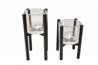 Kovový svícen Harry sada 2 ks