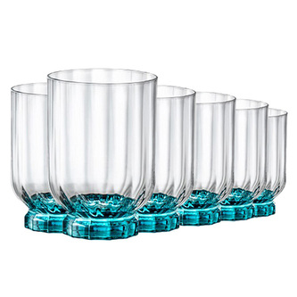 Skleničky Bormioli Rocco, FLORIAN DOF LUCENT BLUE | 199423BCG021990 | 6 x 375 | modrá | 11,3 x 7,8 cm