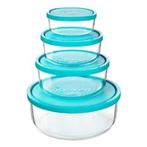 Sada dóz Bormioli Rocco, FRIGOVERRE 4 PC SET ROUND | 388480M01021990 | 4 ks, sklo | 12 cm / 15 cm / 18 cm / 23 cm