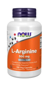 L-Arginin 500 mg - NOW Foods - 250 kaps.