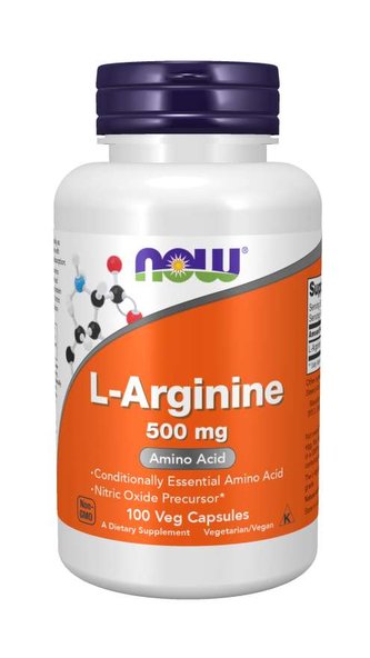 L-Arginin 500 mg - NOW Foods - 250 kaps.