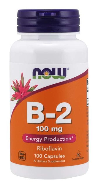 Vitamín B-2 100 mg - Now Foods - 100 kaps.