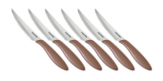 TESCOMA Nůž steakový PRESTO 12 cm, 6 ks, hnědá