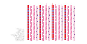 TESCOMA Dortové svíčky DELÍCIA KIDS 12 cm, 16 ks , růžová
