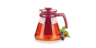 TESCOMA Konvice TEO TONE 1,25 l, s vyluhovacími sítky, červená