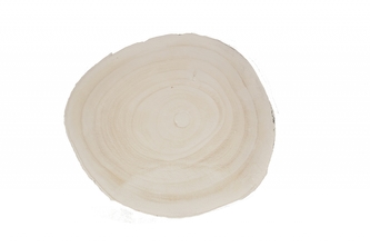 Dřevěná podložka Paulownia 30x2 cm bílá