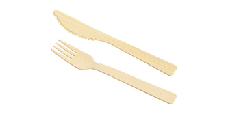TESCOMA Vidlička a nůž PARTY TIME, bambus, 6 + 6 ks