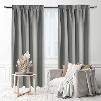 Dekorační závěs s řasící páskou zatemňující HAVANA - BLACKOUT 140x250 cm šedá (cena za 1 kus) MyBestHome