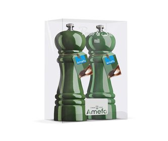 SADA MLÝNKŮ CLASSIC NA PEPŘ + SŮL, ZELENÁ