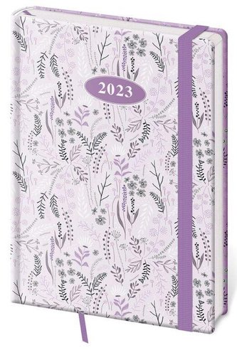 Diář 2023 denní A5 Vario - Lavender s gumičkou