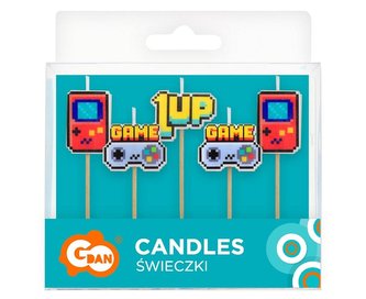 Dortové svíčky TNT Game on 2,5cm (7cm) - 5 ks