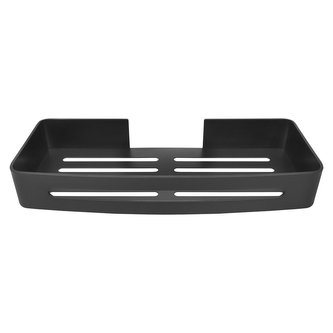 Polička koupelnová samolepící 32x4,7x13 cm černá