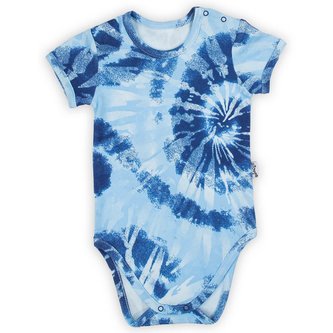 Kojenecké bavlněné body s krátkým rukávem Nicol Tomi modrá - velikost 86 (12-18m)