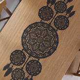 Žakárový běhoun LEA 155x45 cm černá MyBestHome