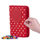 PIXIE CREW červený školní penál s bílými tečkami