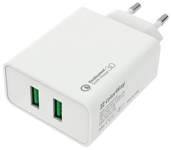 COLORWAY 2x USB síťová nabíječka/ 36W/ 100V-240V