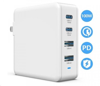 Viking nabíječka USB GaN 100W, podpora PD3.0 a QC4+, bílá Viking nabíječka USB GaN 100W, podpora PD3.0 a QC4+, bílá