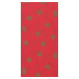 Vánoční ubrus 120 x 180 cm, Zlaté hvězdy - červený