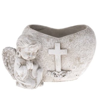 Betonový obal na květináč - srdce, 0/12