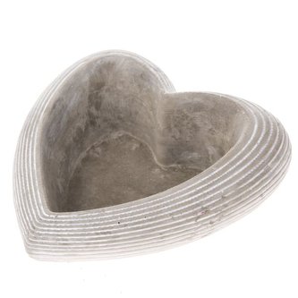 Betonový obal na květináč - srdce, 0/8