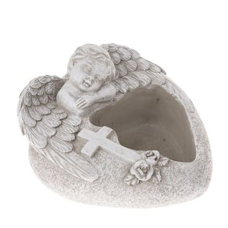 Betonový obal na květináč - srdce, 0/6