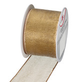 Stuha textilní 2mx40mm, zlatá
