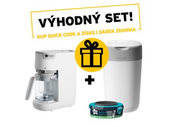 Parní vařič a mixér Quick-Cook + Koš na pleny Sangenic Twist & Click