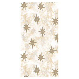 Ubrus vánoční  120 x 180 cm, zlaté hvězdy
