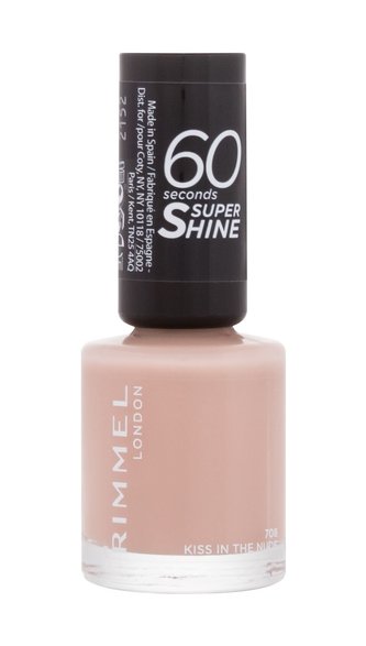 Rimmel London 60 Seconds Lak na nehty Super Shine 8 ml 708 Kiss In The Nude pro ženy