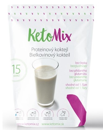 KetoMix Proteinový koktejl KetoMix 450 g (15 porcí) + 2 balíčky příchutí ZDARMA