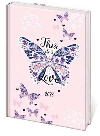 Diář 2023 A6 LYRA týdenní Butterfly
