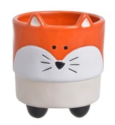 Keramický obal na květináč - liška