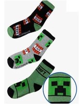 SADA 3 KS PONOŽKY MINECRAFT - velikost 35-38