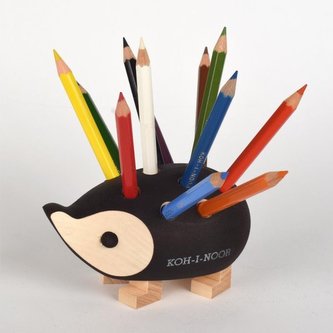 Koh-i-noor ježek mini dřevěný s pastelkami hnědý