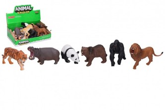 Zvířátko safari ZOO plast 9-12cm mix druhů 12ks v boxu