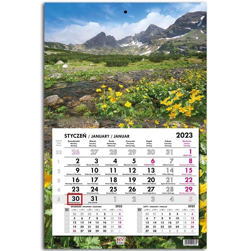 Kalendarz 2023 Jednodzielny Główka Płaska Tatry Megaknihycz 3382