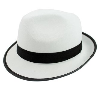 Klobouk Mafián bílý