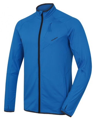 Pánská mikina na zip Tarp zip M neonově modrá - S