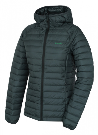 Dámská péřová bunda Dreeser L černozelená - XL Dámská péřová bunda Dreeser L černozelená - XL