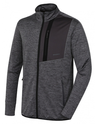 Pánská mikina na zip Ane M tm. šedá - XL