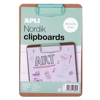 Clipboard A5 drewniany pastelowy zielony
