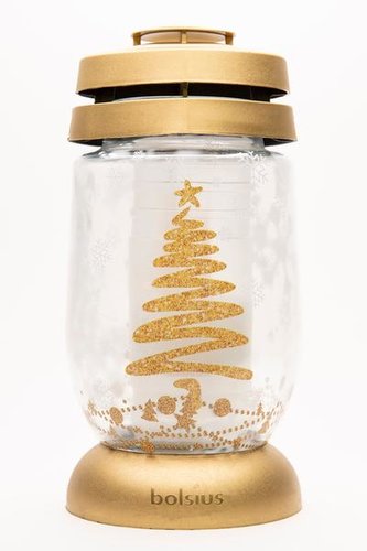 LUCERNA HŘBITOVNÍ 23CM ZLATÁ/STROMEK