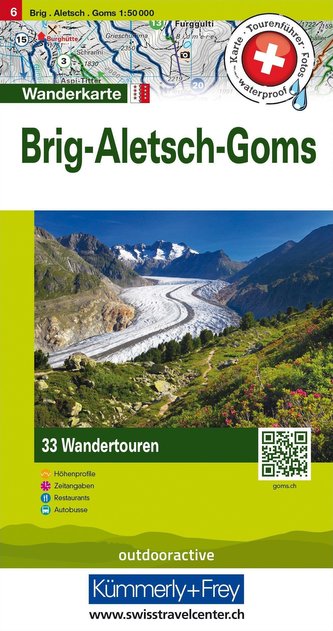Brig Aletsch Goms Nr. 06 Touren-Wanderkarte 1:50 000