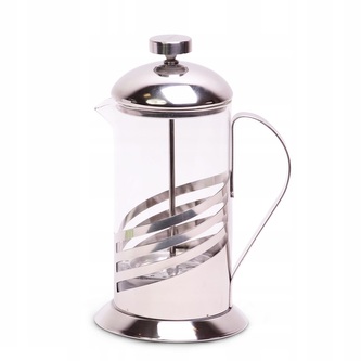 Konvice french press 600ml sklo/nerez s filtrem  STRIPES